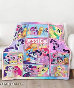 Hot My Little Pony Characters Friendship Is Magic Collage Blanket Fleece Customized Blanket - Image 3