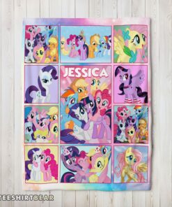 Hot My Little Pony Characters Friendship Is Magic Collage Blanket Fleece Customized Blanket