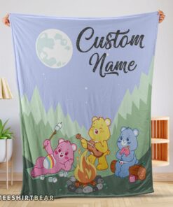 Hot Nelvana The Care Bears Family Camping Fleece Blanket Customize Blanket