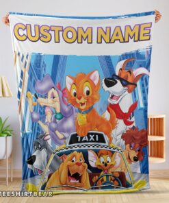 Hot Oliver & Company With Friends Drive Taxi Blanket Fleece Customized Blanket