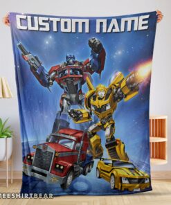 Hot Optimus Prime And Bumblebee Transformers Movie Blanket Customize Blanket