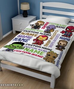Hot Personalized Marvel Superheroes And Thanos Blanket Fleece Customized Blanket - Image 3