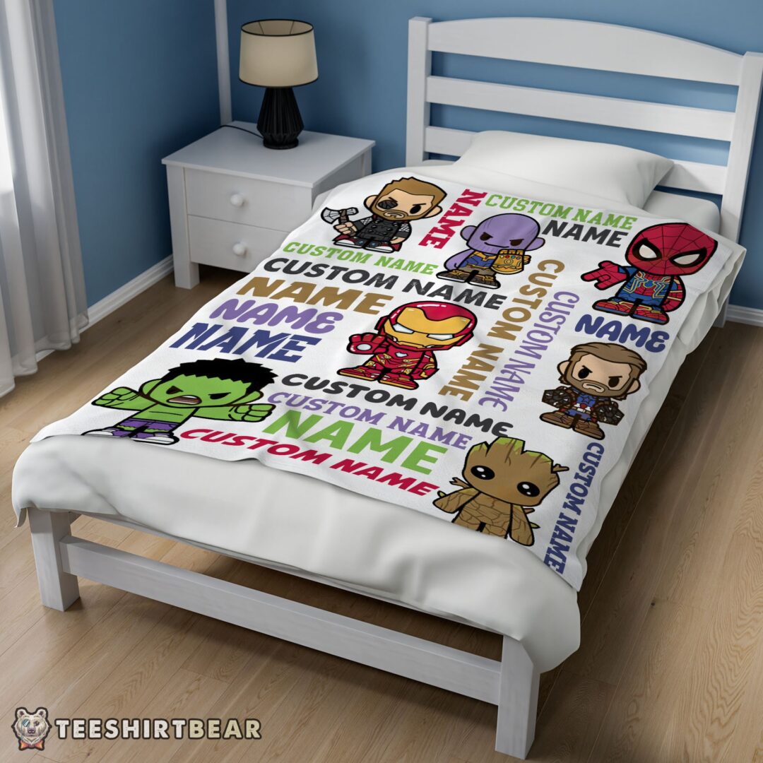 hot-personalized-marvel-superheroes-and-thanos-blanket-fleece-customized-blanket-mk-02 Hot Personalized Marvel Superheroes And Thanos Blanket Fleece Customized Blanket - Image 3