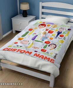 Hot Pixar Ratatouille Chief Cute Chibi Character Vegetable Blanket Fleece Customized Blanket - Image 3