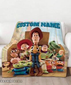 Hot Pixar Toy Story Character Woody With Friends Blanket Fleece Customized Blanket - Image 3
