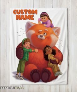 Hot Pixar Turning Red With Friends Blanket Fleece Customized Blanket