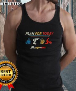 Hot Plan for Today: Coffee, Work, Beer, and Relax graphic on a tank top, perfect for casual summer outings.