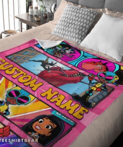 Hot Prehistoric Adventure Girl Warrior Blanket  Customize Blanket - Image 2