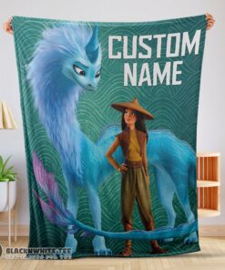 Hot Premium Disney Cartoon Retro Raya And The Last Dragon Blanket Fleece Customized Blanket