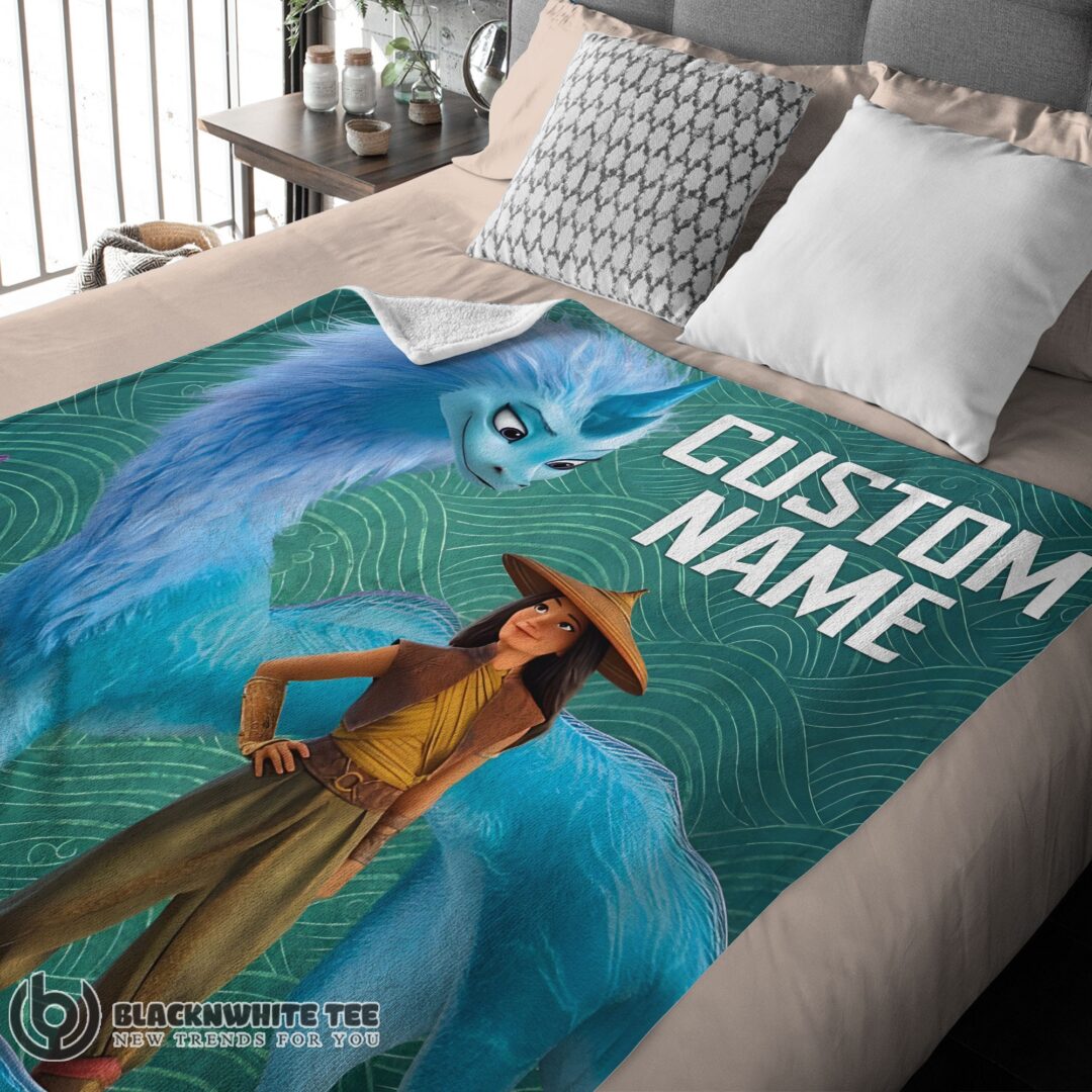 Hot Premium Disney Cartoon Retro Raya And The Last Dragon Blanket Fleece Customized Blanket-mk-01 (3)