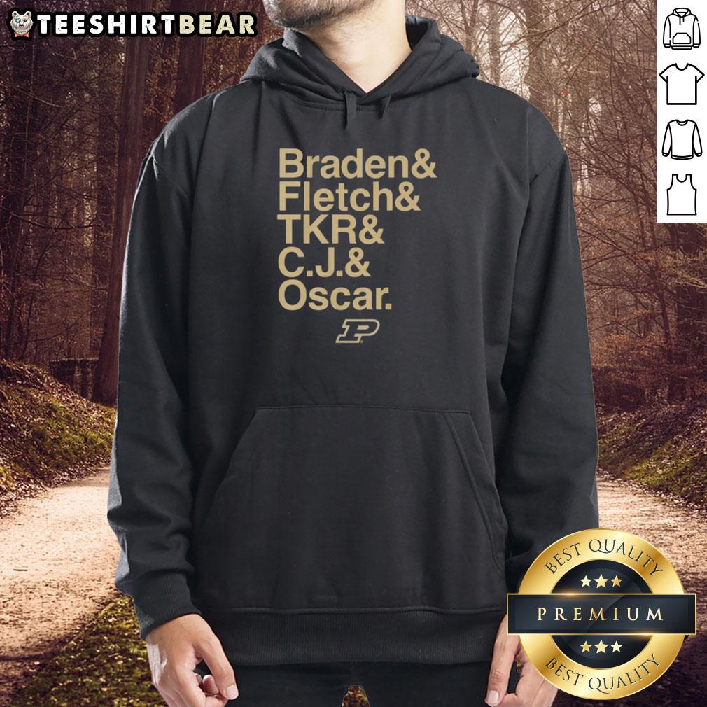 hot-purdue-boilermakers-ampersand-stars-2025-26-braden-fletch-tkr-c-j-and-oscar-hoodie Alt Text: Stylish Hot Purdue Boilermakers hoodie featuring ampersand stars, Braden Fletch, Tkr, C.J., and Oscar for 2025-26 season.