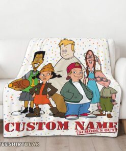 Hot Recess Cartoon School's Out Blanket Fleece Customized Blanket - Image 3