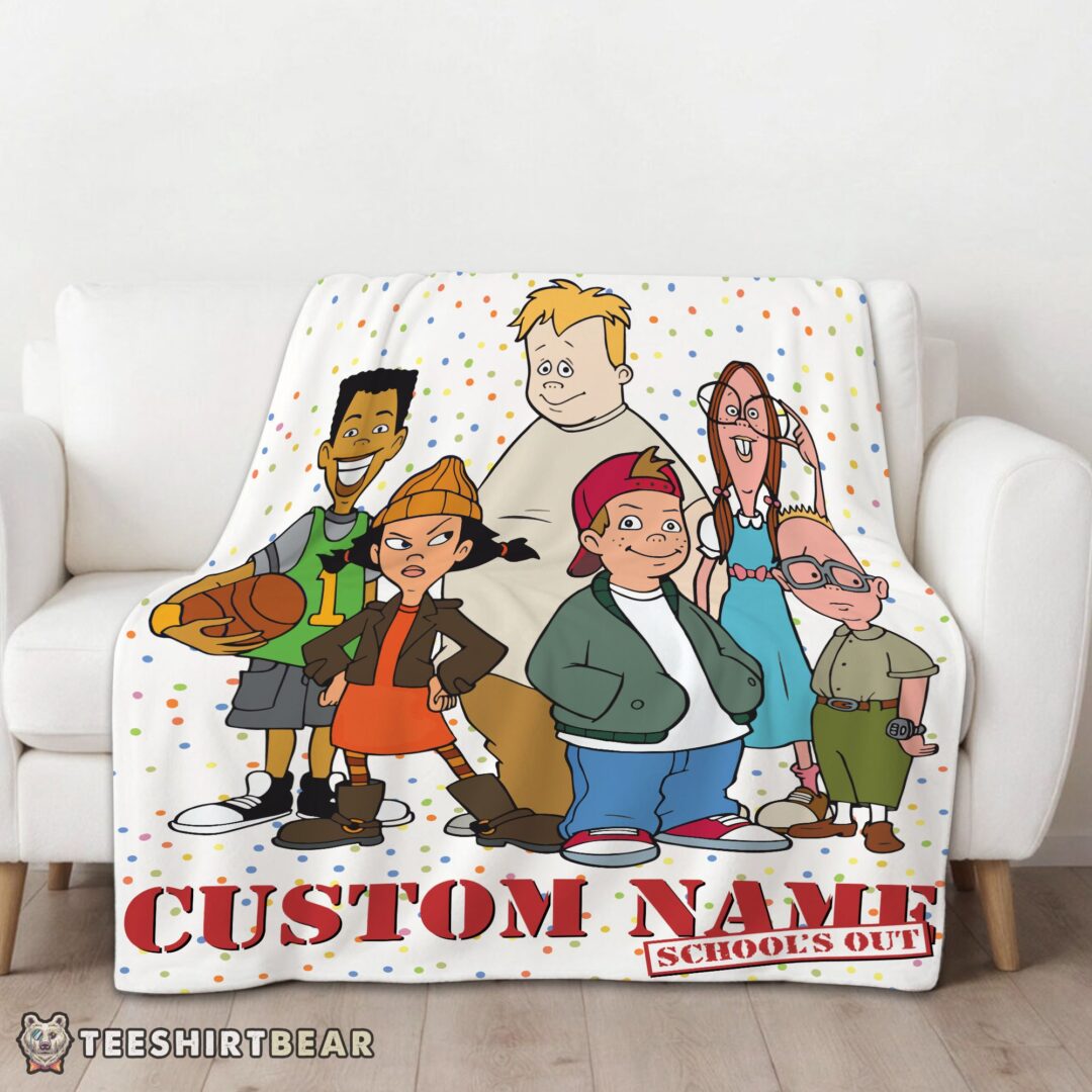 hot-recess-cartoon-schools-out-blanket-fleece-customized-blanket-mk-01 Hot Recess Cartoon School's Out Blanket Fleece Customized Blanket - Image 3