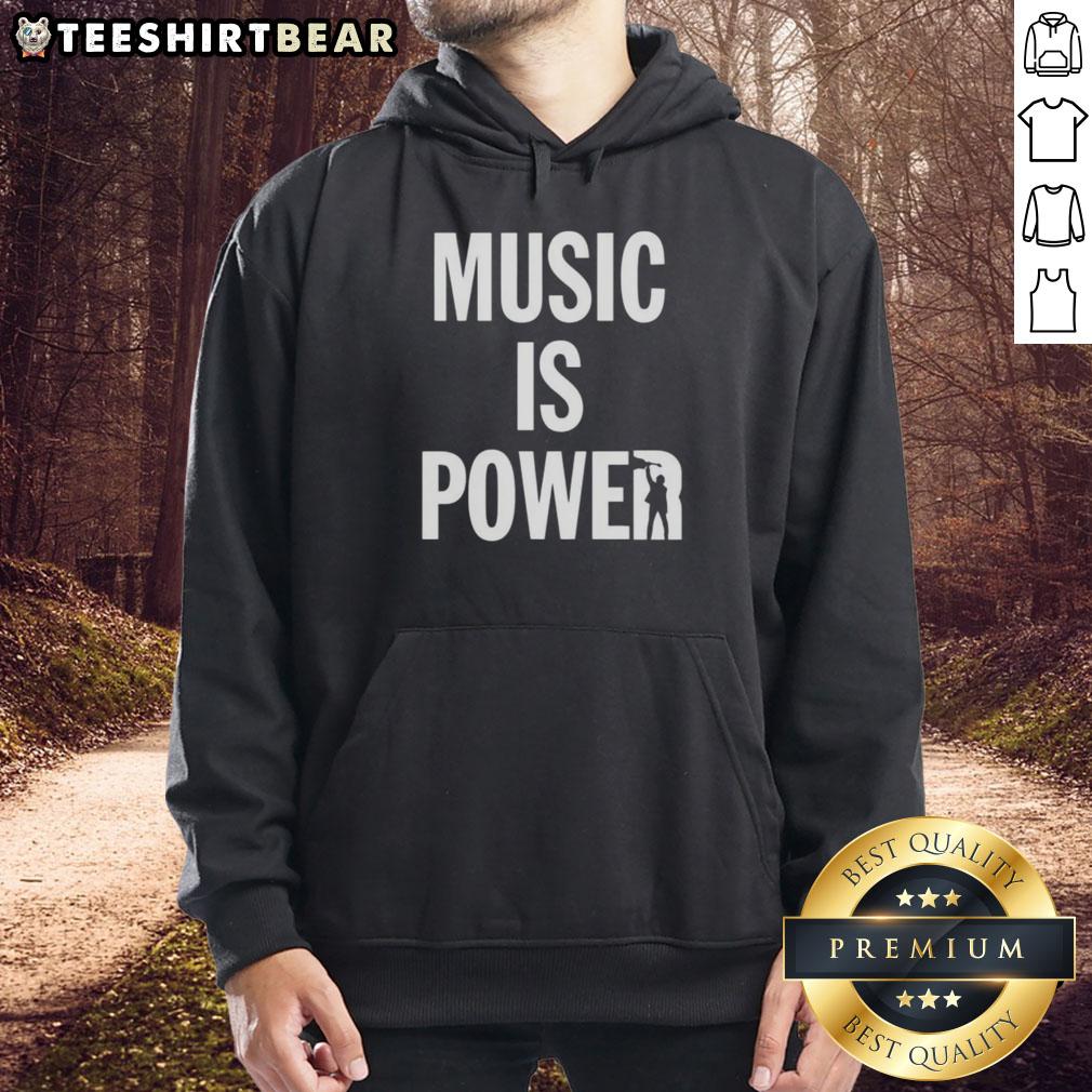 hot-richard-ashcroft-music-is-power-hoodie Hot Richard Ashcroft Music Is Power hoodie worn by a fan at a concert, showcasing a stylish design and vibrant colors.