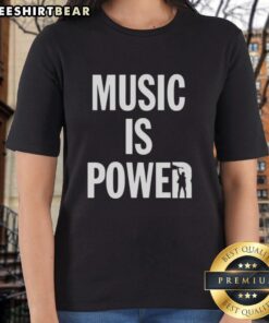Hot Richard Ashcroft Music Is Power Ladies Tee featuring vibrant design and stylish fit for music lovers.
