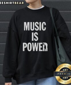 Alt Text: Hot Richard Ashcroft Music Is Power sweatshirt featuring bold graphics and a stylish design, perfect for fans.