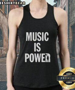 Hot Richard Ashcroft Music Is Power tank top featuring bold graphics, ideal for fans of iconic British rock style.