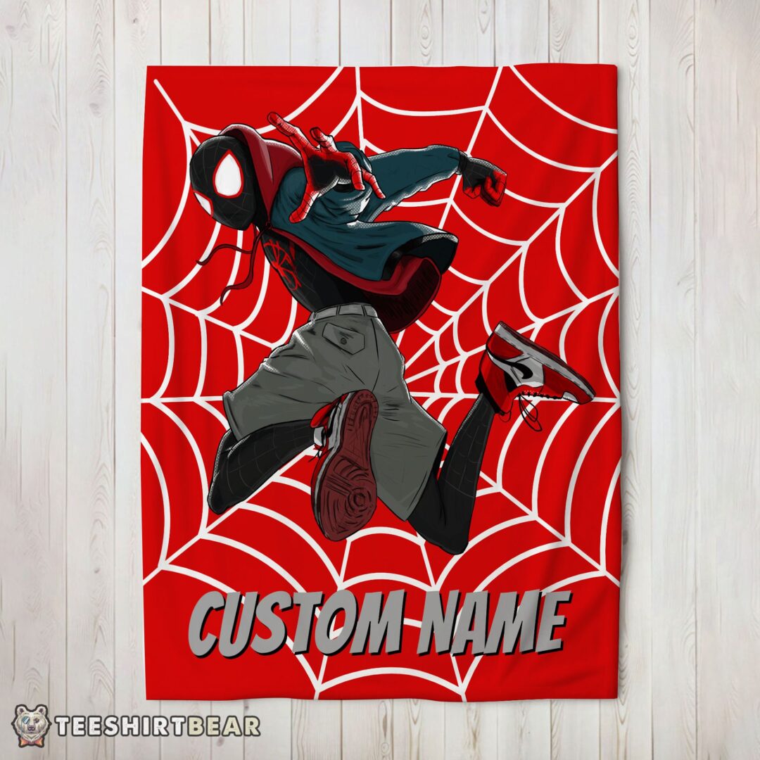 hot-spider-man-into-the-spider-verse-miles-morales-blanket-fleece-customized-blanket-mk-01-2-1 Hot Spider Man Into The Spider Verse Miles Morales Blanket Fleece Customized Blanket