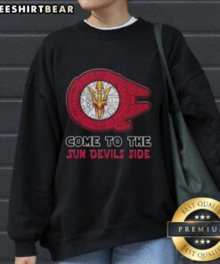 Hot Star Wars Come to the Arizona State Sun Devils Side Sweatshirt featuring vibrant graphics and cozy design.