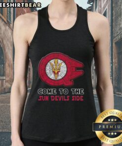 Hot Star Wars Come to the Arizona State Sun Devils Side Tank Top featuring iconic characters and team colors.