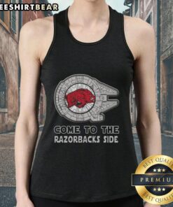 Hot Star Wars Come To The Arkansas Razorbacks Side Tank Top featuring a stylish design perfect for fans and summer wear.