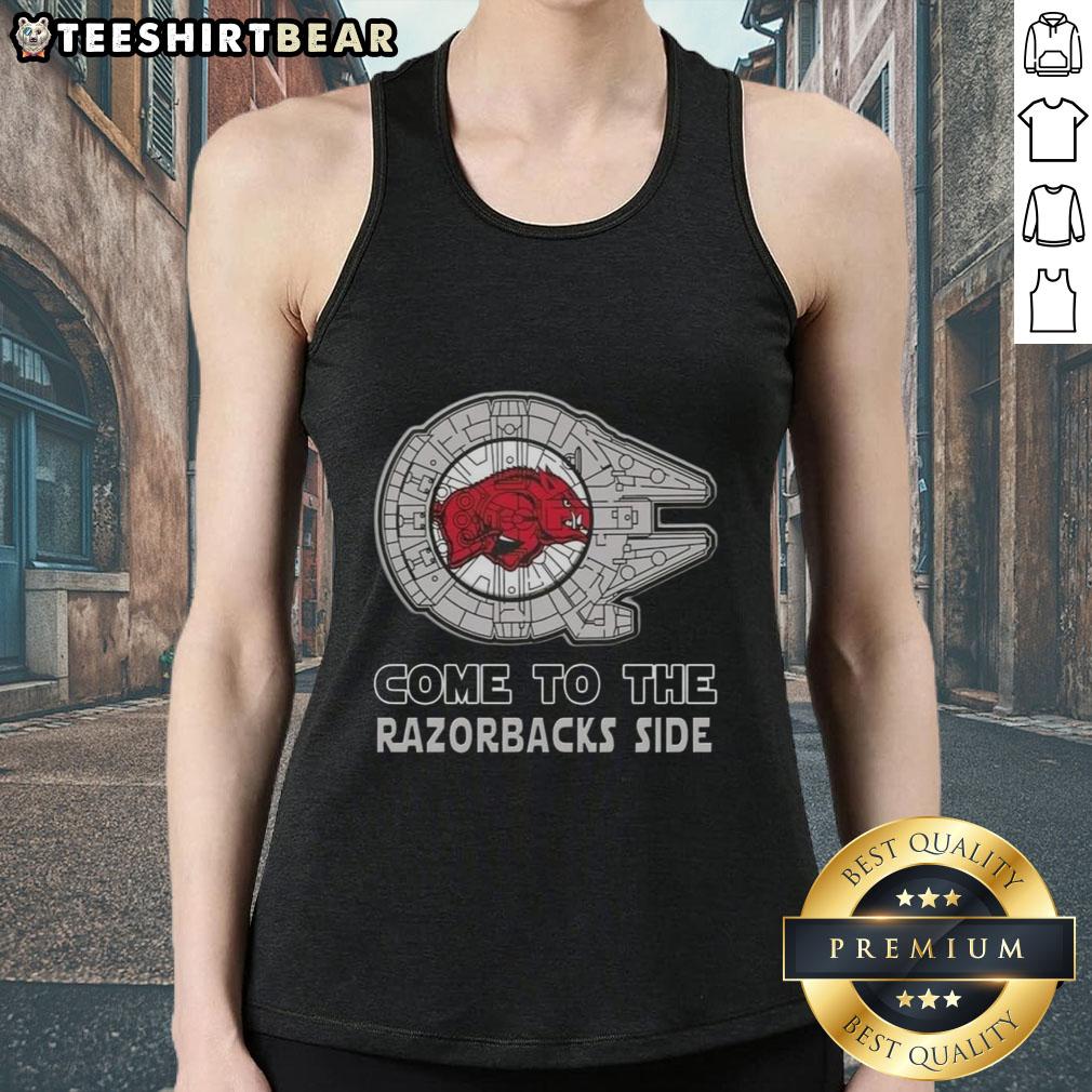 hot-star-wars-come-to-the-arkansas-razorbacks-side-tank-top Hot Star Wars Come To The Arkansas Razorbacks Side Tank Top featuring a stylish design perfect for fans and summer wear.