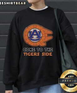 Hot Star Wars Auburn Tigers side sweatshirt featuring iconic designs for fans of both franchises. Perfect for game day!