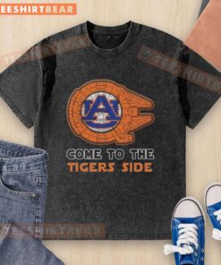 Hot Star Wars Come to the Auburn Tigers Side Washed T-Shirt featuring bold graphics and a unique design for fans.