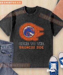 Boise State Broncos side-washed t-shirt featuring a vibrant Star Wars design, perfect for fans and casual wear.
