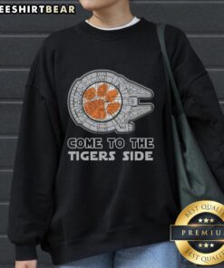 Hot Star Wars Come to the Clemson Tigers Side Sweatshirt featuring a vibrant design for fans of both franchises.