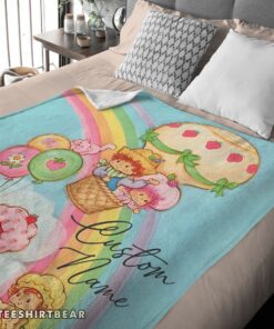 Hot Strawberry Shortcake Cartoon With Friends Blanket Customize Blanket - Image 4
