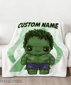 Hot Superhero Marvel Avenger Chibi Hulk Blanket Fleece Customized Blanket - Image 3