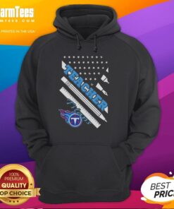 Alt Text: Stylish Hot Tennessee Titans Football hoodie featuring an American flag design, perfect for fans and teachers alike.