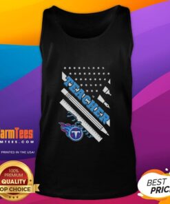 Hot Tennessee Titans football tank top with American flag design, perfect for fans and teachers showing team spirit.