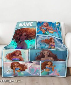 Hot The Little Mermaid Ariel Blanket Fleece Customized Blanket - Image 3