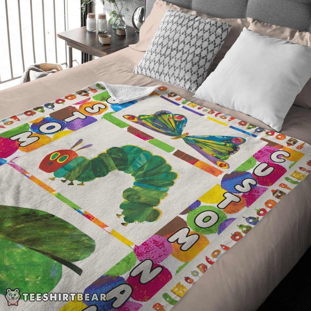 hot-the-very-hungry-caterpillar-blanket-fleece-customized-blanket-mk-03 Hot The Very Hungry Caterpillar Blanket Fleece Customized Blanket - Image 4