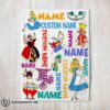 Hot Top Disney Alice In Wonderland All Character Blanket Fleece Customized Blanket