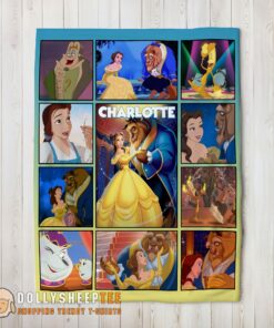 Hot Top Disney Beauty And The Beast Mystery To Love Collage Blanket Fleece Customized Blanket