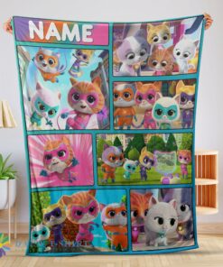 Hot Top Disney Cartoon SuperKitties With Friends Blanket Fleece Customized Blanket