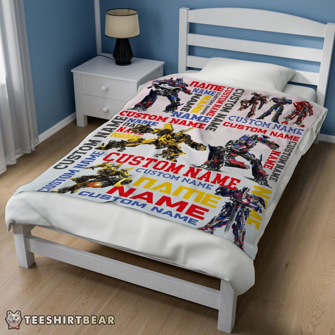 hot-transformers-optimus-prime-bumblebee-blanket-fleece-customized-blanket-mk-02 Hot Transformers Optimus Prime & Bumblebee Blanket Fleece Customized Blanket - Image 3