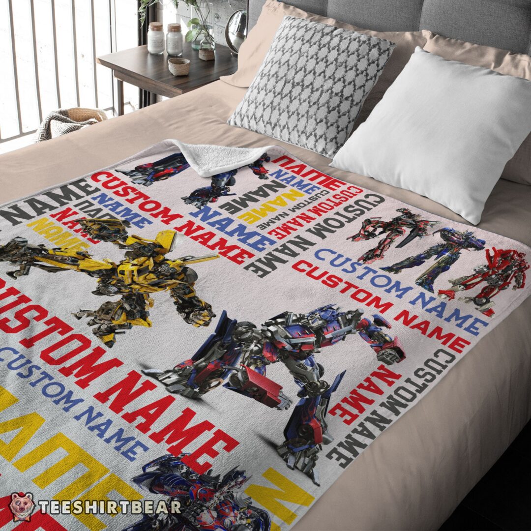 hot-transformers-optimus-prime-bumblebee-blanket-fleece-customized-blanket-mk-03 Hot Transformers Optimus Prime & Bumblebee Blanket Fleece Customized Blanket - Image 4