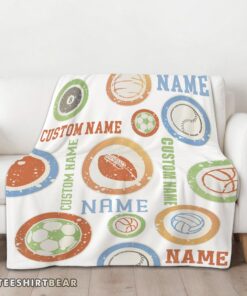 Hot Types OfSports Balls Blanket Fleece Customized Blanket - Image 3