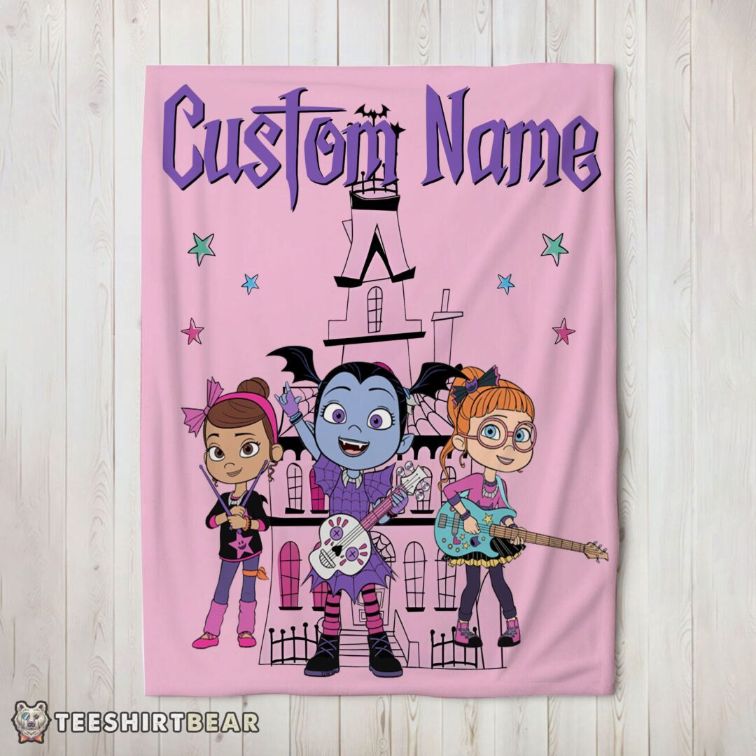 hot-vampirina-with-poppy-peepleson-bridget-drawing-blanket-fleece-customized-blanket-mk-02 Hot Vampirina With Poppy Peepleson & Bridget Drawing Blanket Fleece Customized Blanket