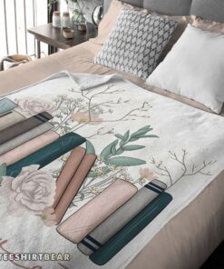 Hot Vintage Floral Book Lover Blanket Fleece - Image 4