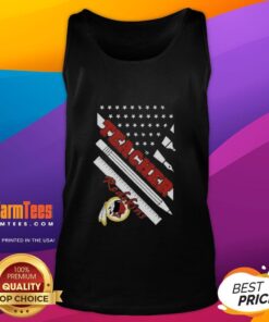 Hot Washington Redskins football tank top for teachers featuring American flag design, perfect for game day or casual wear.