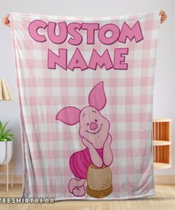 Hot Winnie The Pooh Piglet Blanket Fleece Customized Blanket