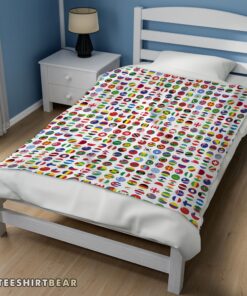 Hot World Flags International Flags Collage Blanket Fleece Blanket - Image 3