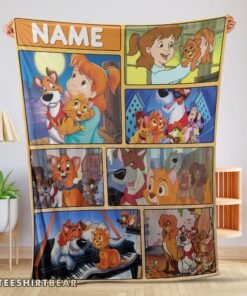 Hot Disney Oliver & Company Jenny Foxworth Oliver Dodger With Friends Blanket Fleece Customized Blanket