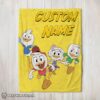 Hot Disney Ducktales Huey Dewey Louie Webby Yellow Cartoon Collage Blanket Fleece Customized Blanket