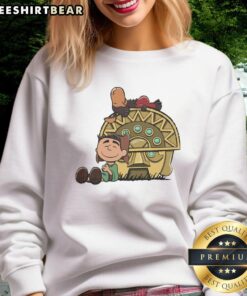 Alt Text: Nice Boom Baby Peanuts Snoopy Aztec Temple Sweatshirt featuring colorful Snoopy design and vibrant Aztec patterns.
